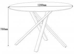 Fola - Jedilniška miza Princ - 120x76 cm