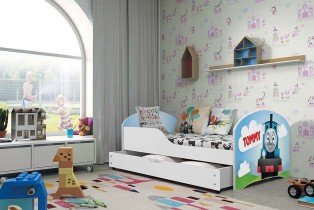BMS Group - Otroška postelja Timi - 80x160 cm - barva bela
