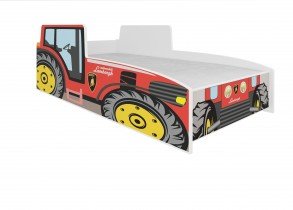 ADRK - Otroška postelja Tractor - 80x160 cm - rdeča