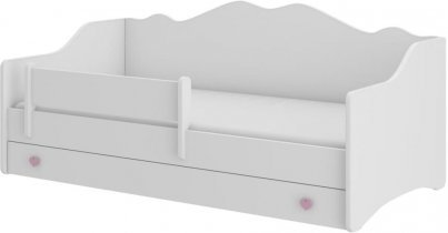 ADRK - Otroška postelja Emka 80x160 cm - bela/roza