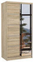 ADRK - Garderobna omara z drsnimi vrati Orlando - 100 cm - sonoma hrast