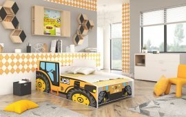 Otroška postelja Tractor - 80x160 cm - rumena