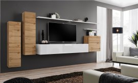 Dnevni TV regal Switch I 330 cm - votan/bel