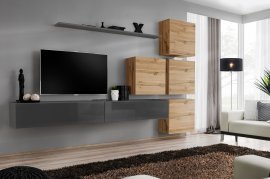 Dnevni TV regal Switch IX 310 cm - grafit/votan