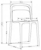 Halmar - Jedilniški stol K490 - črna