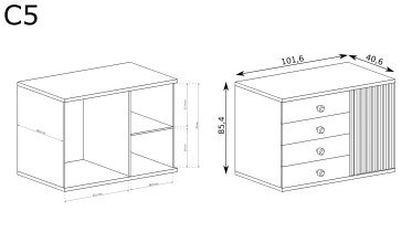 Halmar - Komoda Cali C5