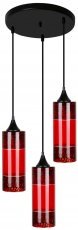 Candellux - Viseča stropna svetilka Plazma 3x60W E27 Red
