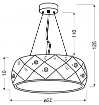 Candellux - Viseča stropna svetilka Glance 3x40W