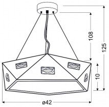 Candellux - Viseča stropna svetilka Nemezis 3x40W