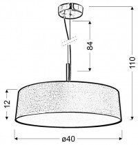 Candellux - Viseča stropna svetilka Blum 3x60W E27