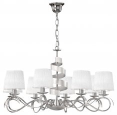 Candellux - Viseča stropna svetilka Denis 8x40W E14 Chrome 