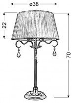 Candellux - Namizna svetilka Fiesta 3x40W E14 Patina