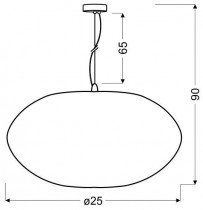 Candellux - Viseča stropna svetilka Pinia 25 1x60W E27