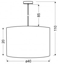 Candellux - Viseča stropna svetilka Timber 1x60W E27 Oak 30x20
