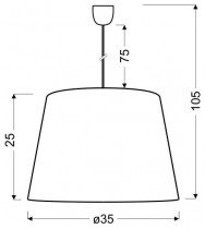 Candellux - Viseča stropna svetilka Karen 35 1x60W E27