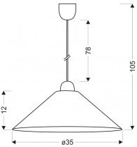 Candellux - Viseča stropna svetilka Sava 1x60W E27 Yellow 