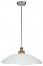 Candellux - Viseča stropna svetilka Dako 40 1x60W E27 Chrome/Wood