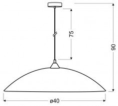 Candellux - Viseča stropna svetilka Rega 40 1x60W E27