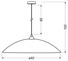 Candellux - Viseča stropna svetilka Efex 1x60W E27