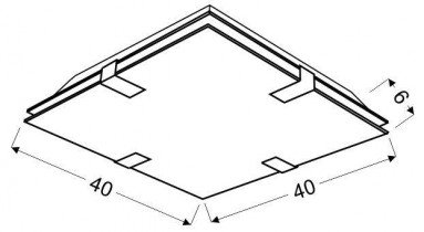 Candellux - Plafonjera Fiera 40x40 1x18W LED Square 