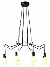 Candellux - Viseča stropna svetilka Basso 8x40W E27 Black Mat