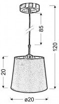 Candellux - Viseča stropna svetilka Milonga 1x60W E27 Patina