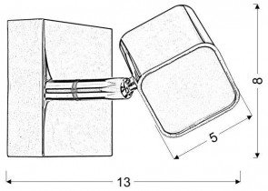 Candellux - Stenska svetilka Forma 1x4W LED Chrome