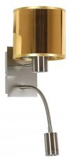 Candellux - Stenska svetilka Sylwana1x40W LED Satin Nickel/Gold