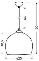 Candellux - Viseča stropna svetilka Student 1x60W E27 Pistachio