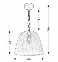 Candellux - Viseča stropna svetilka Vase 30 1x60W E27 Colorless