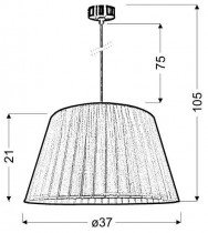 Candellux - Viseča stropna svetilka Tiziano 1x60W E27 Pistachio