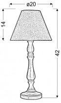 Candellux - Namizna svetilka Folclore-4 H-42 1x40W E14 Len