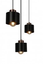 Candellux - Viseča stropna svetilka Olena 3x60W E27 Black