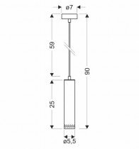 Candellux - Viseča stropna svetilka Tubo 25cm 1x25W GU10 Wooden