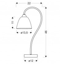 Candellux - Namizna svetilka Elf 1x40W E14 Chrome