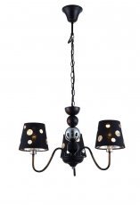 Candellux - Viseča stropna svetilk Batley 3x60W E14 Black