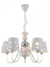 Candellux - Viseča stropna svetilk Batley 5x60W E14 White