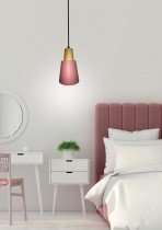 Candellux - Viseča stropna svetilka Faro 1x40W E27 Pink