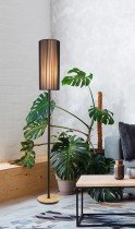 Candellux - Samostoječa svetilka Kioto 1x40W E27 Black/Wood