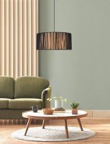 Candellux - Viseča stropna svetilka Kioto 3x40W E27 45cm Black/Wood