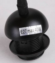 Candellux - Viseča stropna svetilka Felis 1x60W E27 Black