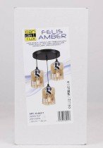 Candellux - Viseča stropna svetilka Felis 3x60W E27 Black
