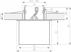 Candellux - Reflektorska svetilka SK-66 CH/WH 1x40W G9 Chrome/White