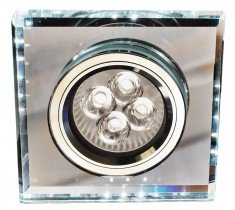 Candellux - Reflektorska svetilka SS-22 CH/TR+GR GU10 50W+LED SMD 2,1W 230V Green