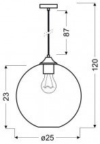 Candellux - Viseča stropna svetilka Edison 25 1x60W E27 Transparent