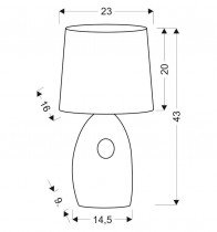 Candellux - Namizna svetilka Hierro 1x60W E27 Gold