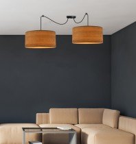 Candellux - Viseča stropna svetilka Legno 30 - oreh 2x40W E27 