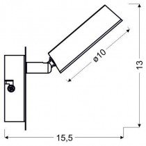 Candellux - Stenska svetilka Isla 1x4W LED 3000K