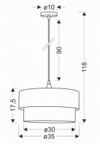 Candellux - Viseča svetilka Singara 1x60W E27