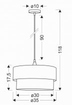 Candellux - Viseča svetilka Solanto 1x60W E27